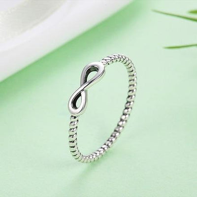 Dainty Sterling Silver Infinity Ring Rings
