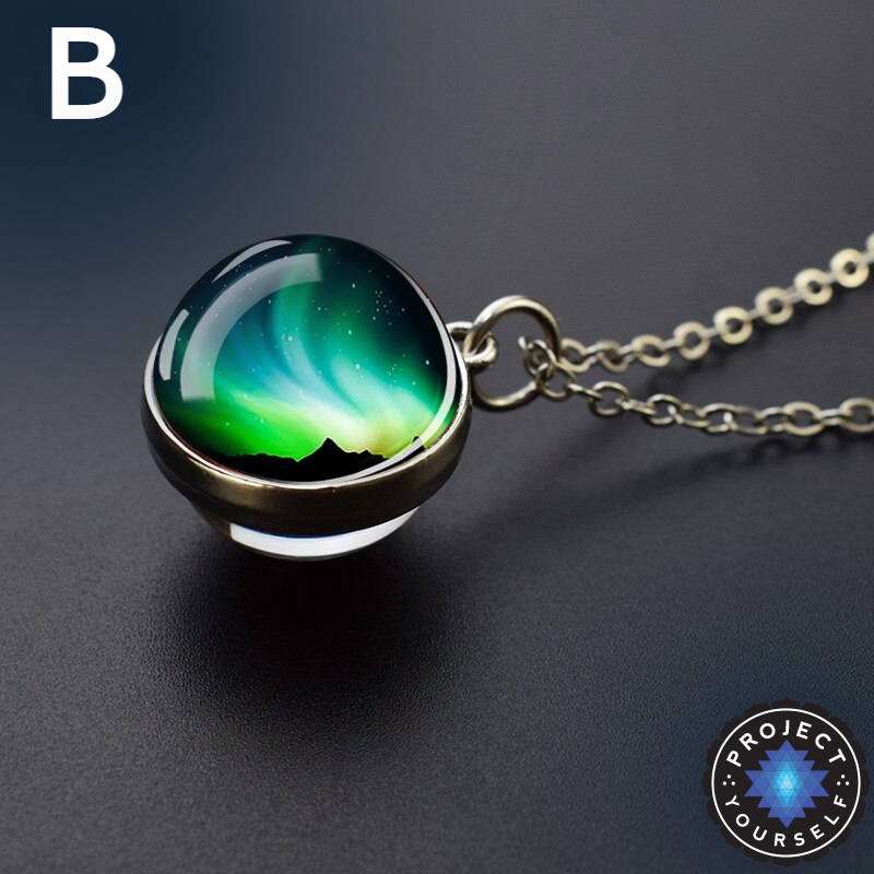 Aurora Polar Lights Ball Necklace