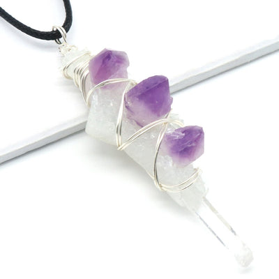 Crystal Column Stone Pendant