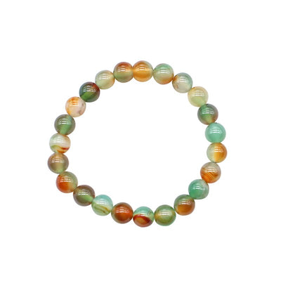 Heart Of Serenity Peacock Agate Bracelet