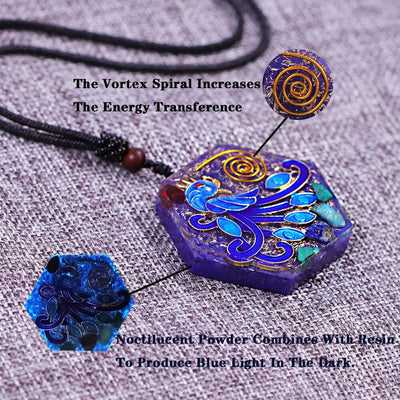 Glow In The Dark Phoenix Orgonite Necklace