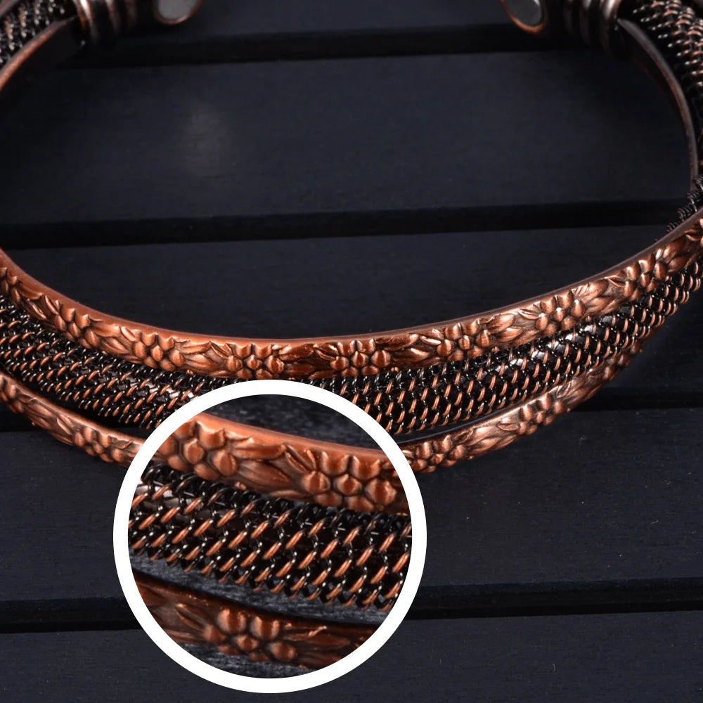 Twisted Vintage Pure Copper Energy Bangles