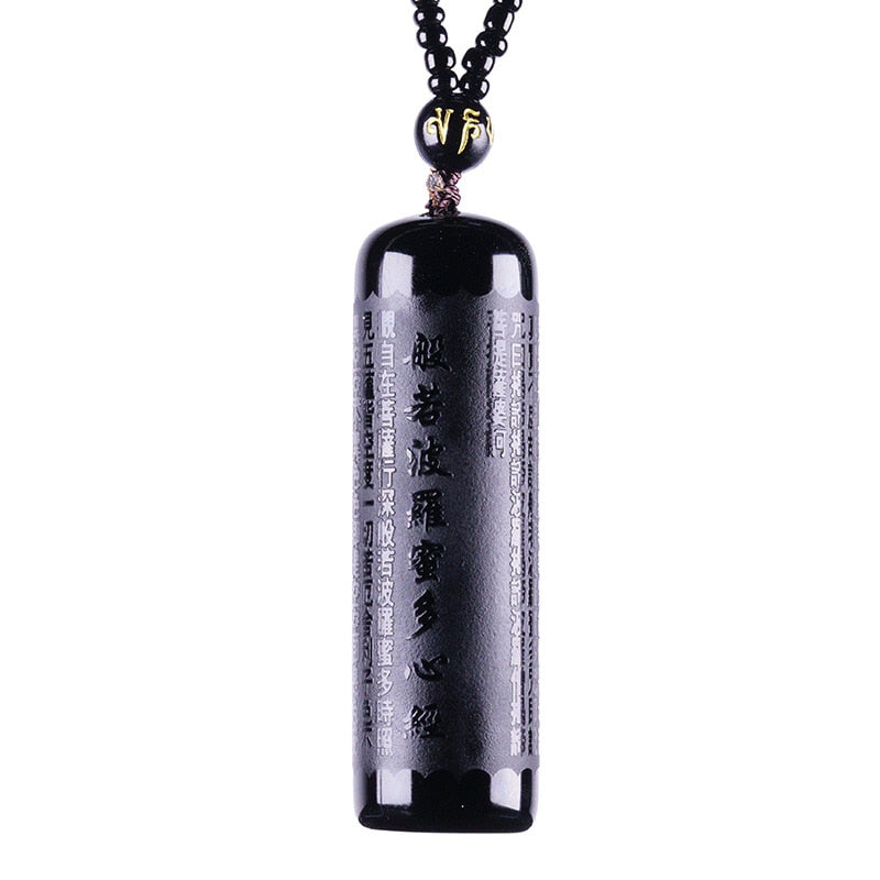 Divine Protection Obsidian Sutra Necklace