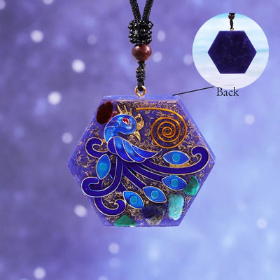 Glow In The Dark Phoenix Orgonite Necklace