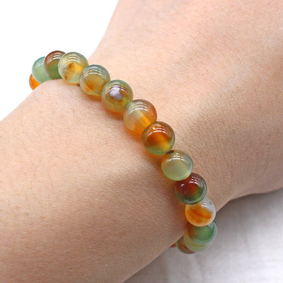 Heart Of Serenity Peacock Agate Bracelet