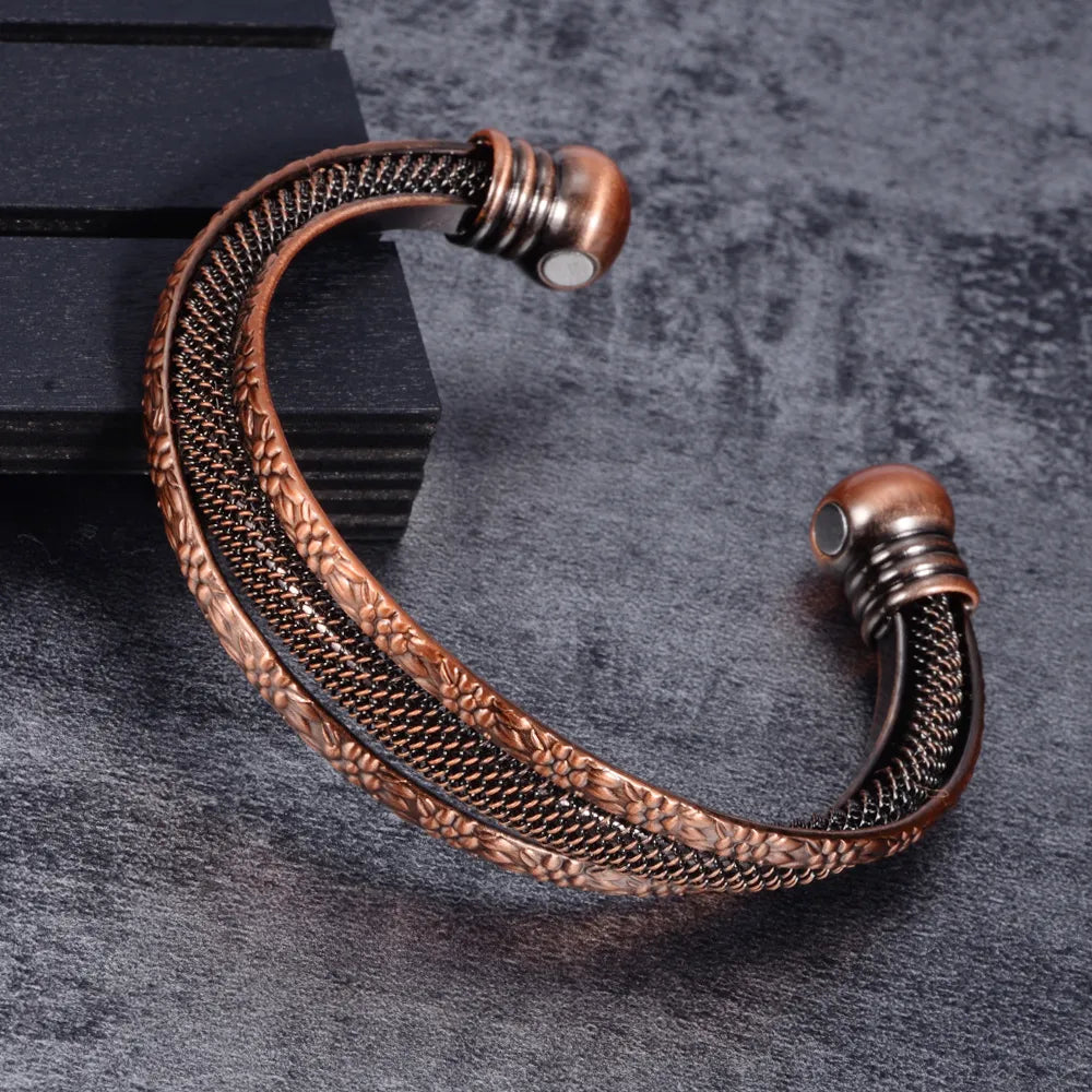 Twisted Vintage Pure Copper Energy Bangles