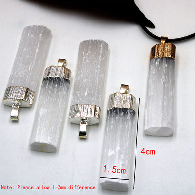 Selenite Stick Raw Pendant