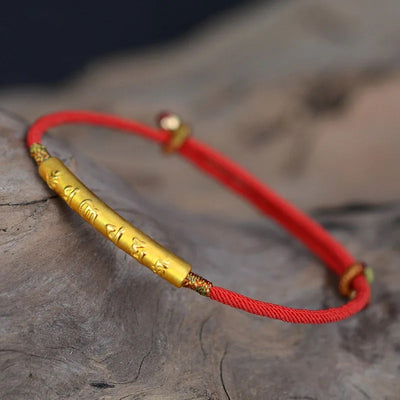 Tibetan Lucky Life Force Red String Bracelet