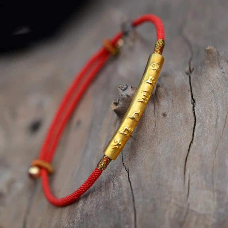 Tibetan Lucky Life Force Red String Bracelet