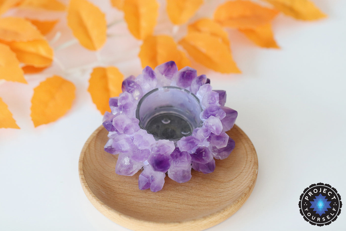 Soul Illumination Amethyst Candle Holder