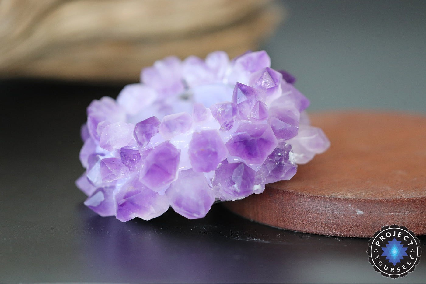 Soul Illumination Amethyst Candle Holder