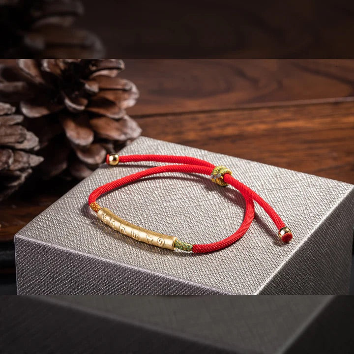 Tibetan Lucky Life Force Red String Bracelet