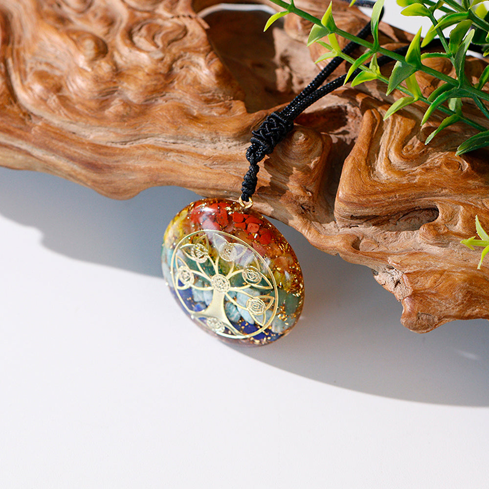 Chakra Balancing Tree Of Life Orgone Necklace