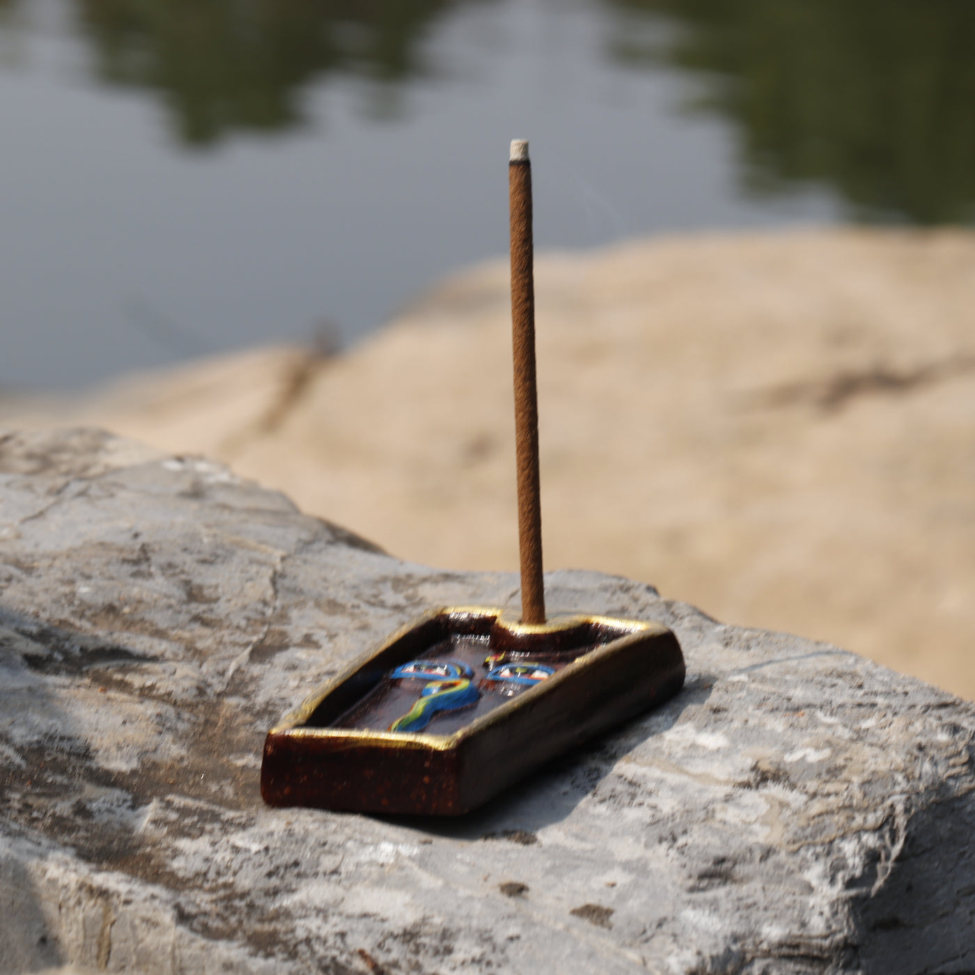 Nepal Hand-Painted Buddha Incense Stand