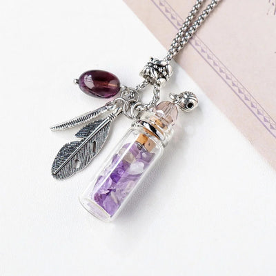 Athena’s Love Amethyst Bottle Necklace