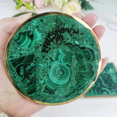 Nurturing Balance Malachite Coaster