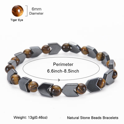 Hematite Tiger Eye Magnetic Bracelet