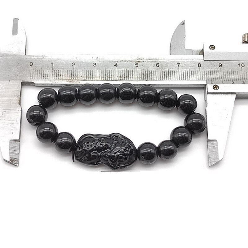 2Pcs Black Obsidian Blessed Pi Xiu Bracelet