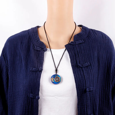 Rotatable Om Energy Protection Necklace