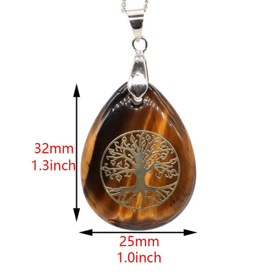 Tree of Life Drop Negativity Necklace