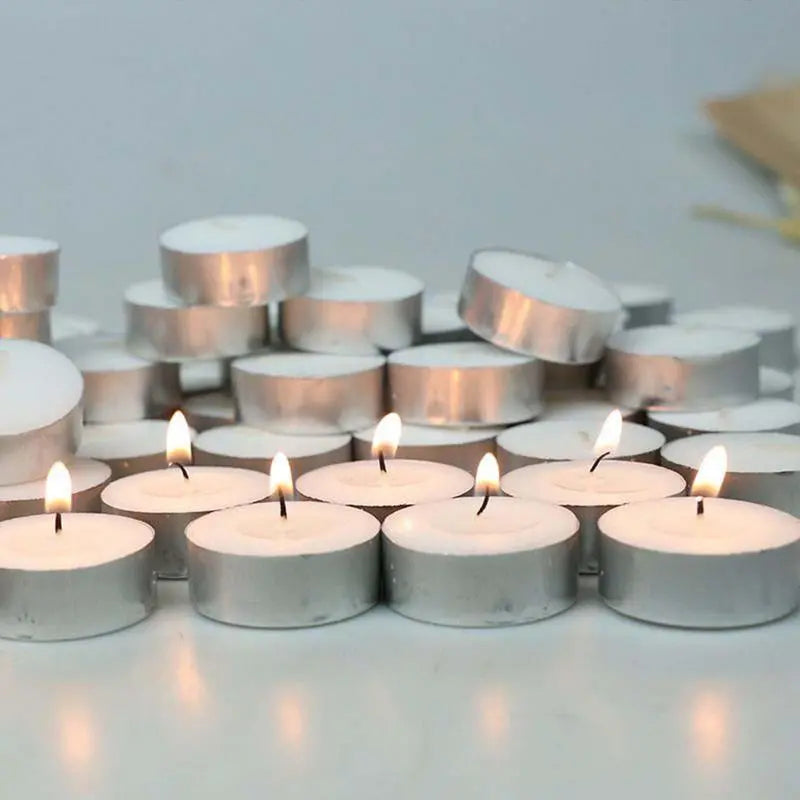 10 pcs Unscented Tea Light Candle