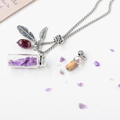 Athena’s Love Amethyst Bottle Necklace