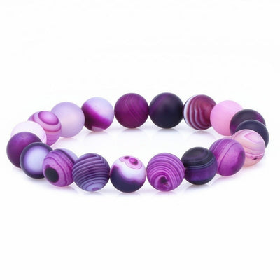 Matte Purple Onyx Stone Bracelets