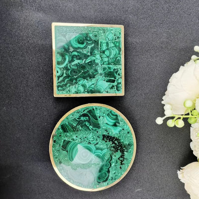 Nurturing Balance Malachite Coaster