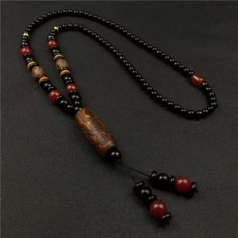 Natural Tibetan Dzi Agate Pendant