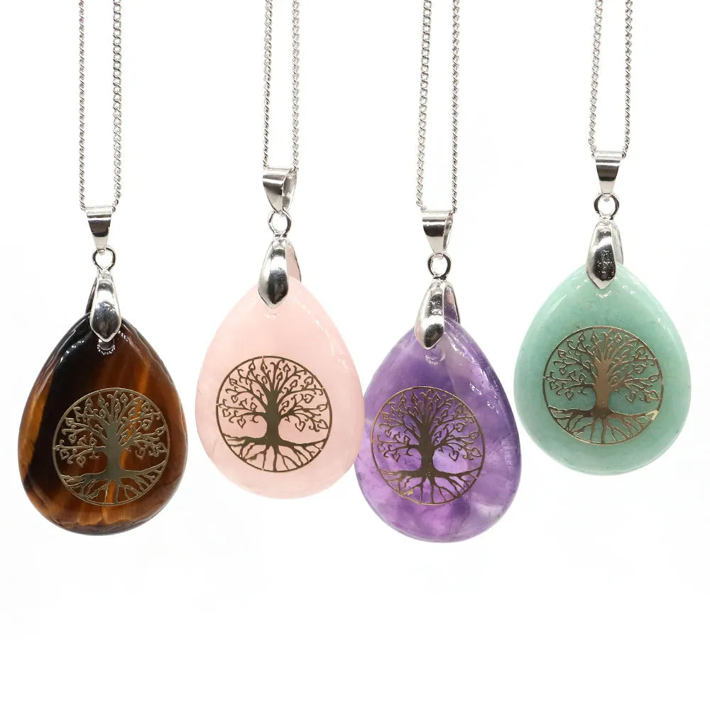 Tree of Life Drop Negativity Necklace