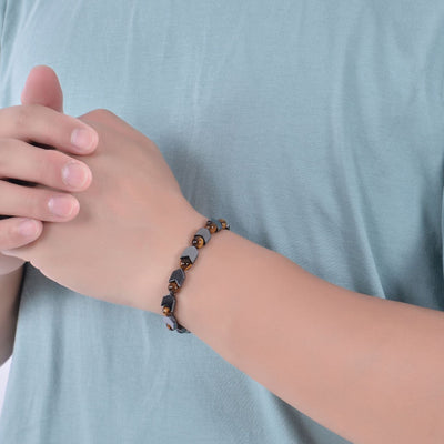 Hematite Tiger Eye Magnetic Bracelet