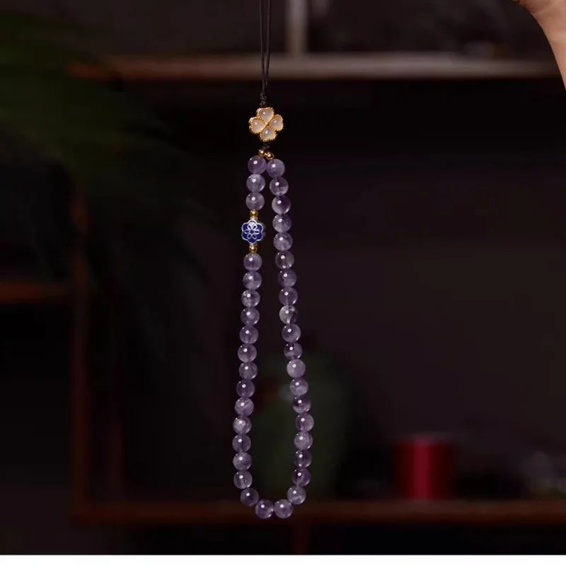 Amethyst Charm Phone Lanyard