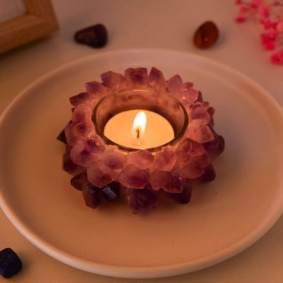 Soul Illumination Amethyst Candle Holder