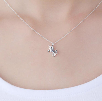 925 Sterling Silver Unicorn Necklace Necklace