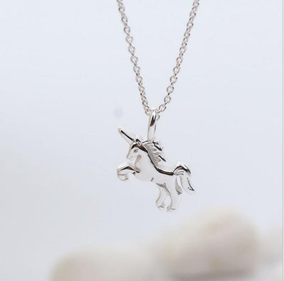 925 Sterling Silver Unicorn Necklace Necklace