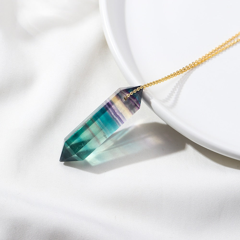 Creative Clarity Rainbow Fluorite Pendant