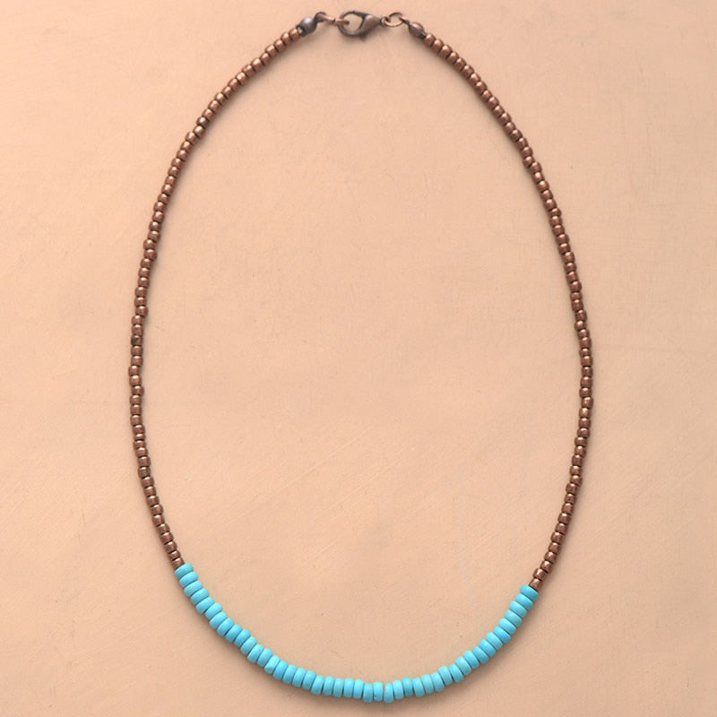 Simple Seed Beads Vintage Chokers Necklace