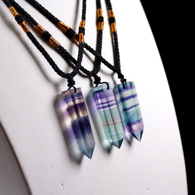 Self-Control Rainbow Fluorite Necklace