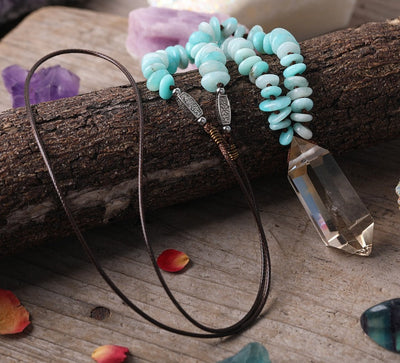 Smoky Double Point Amazonite Necklace