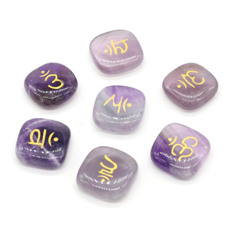 Intuitive Amethyst Rune Stone Set