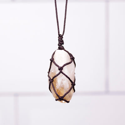 Rays of Abundance Raw Citrine Necklace