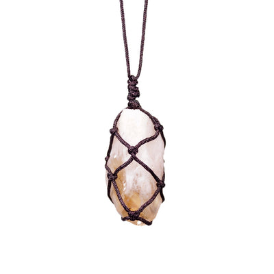 Rays of Abundance Raw Citrine Necklace