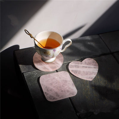 Vibration Rose Quartz Purifying Coaster