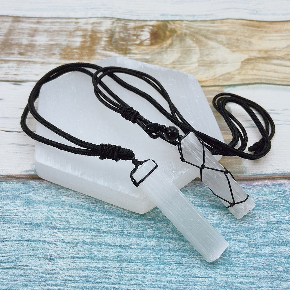 Selenite Crystal Necklace