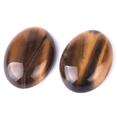 Tiger's Eye Oval Flat Palm Stone