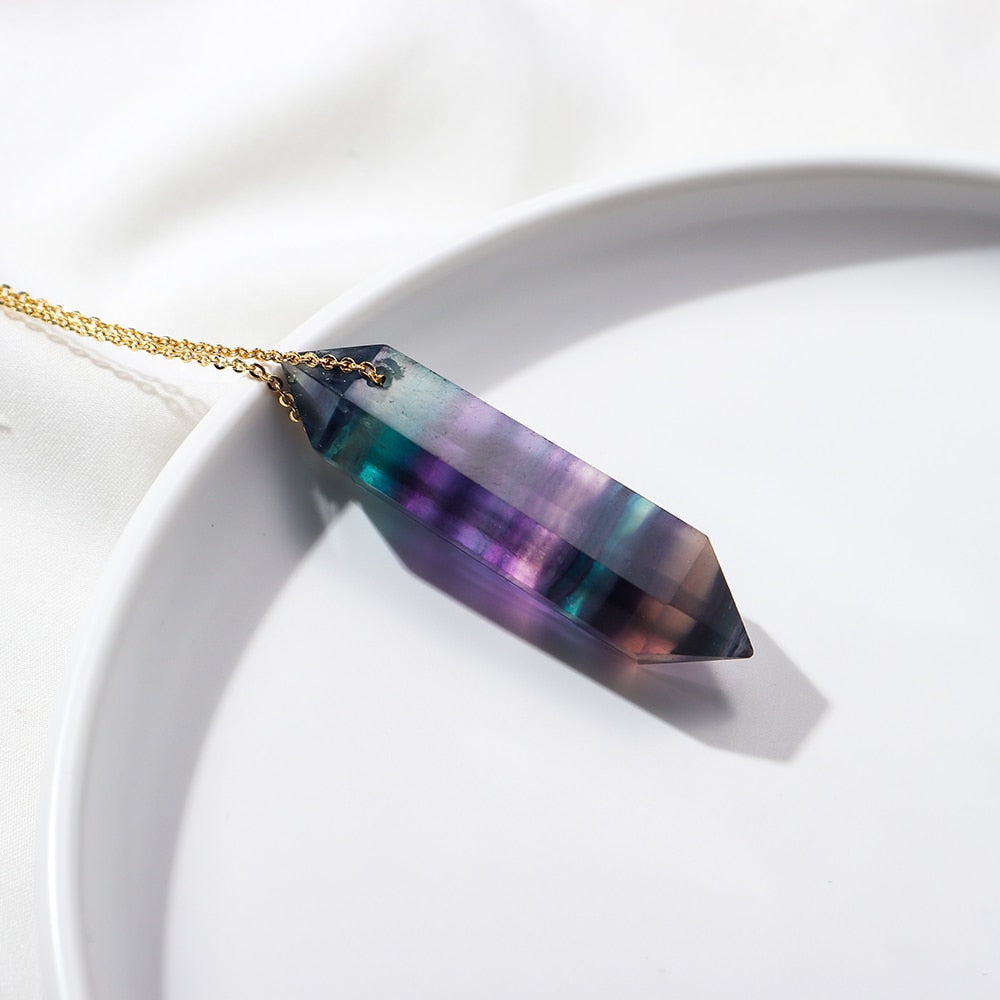 Creative Clarity Rainbow Fluorite Pendant