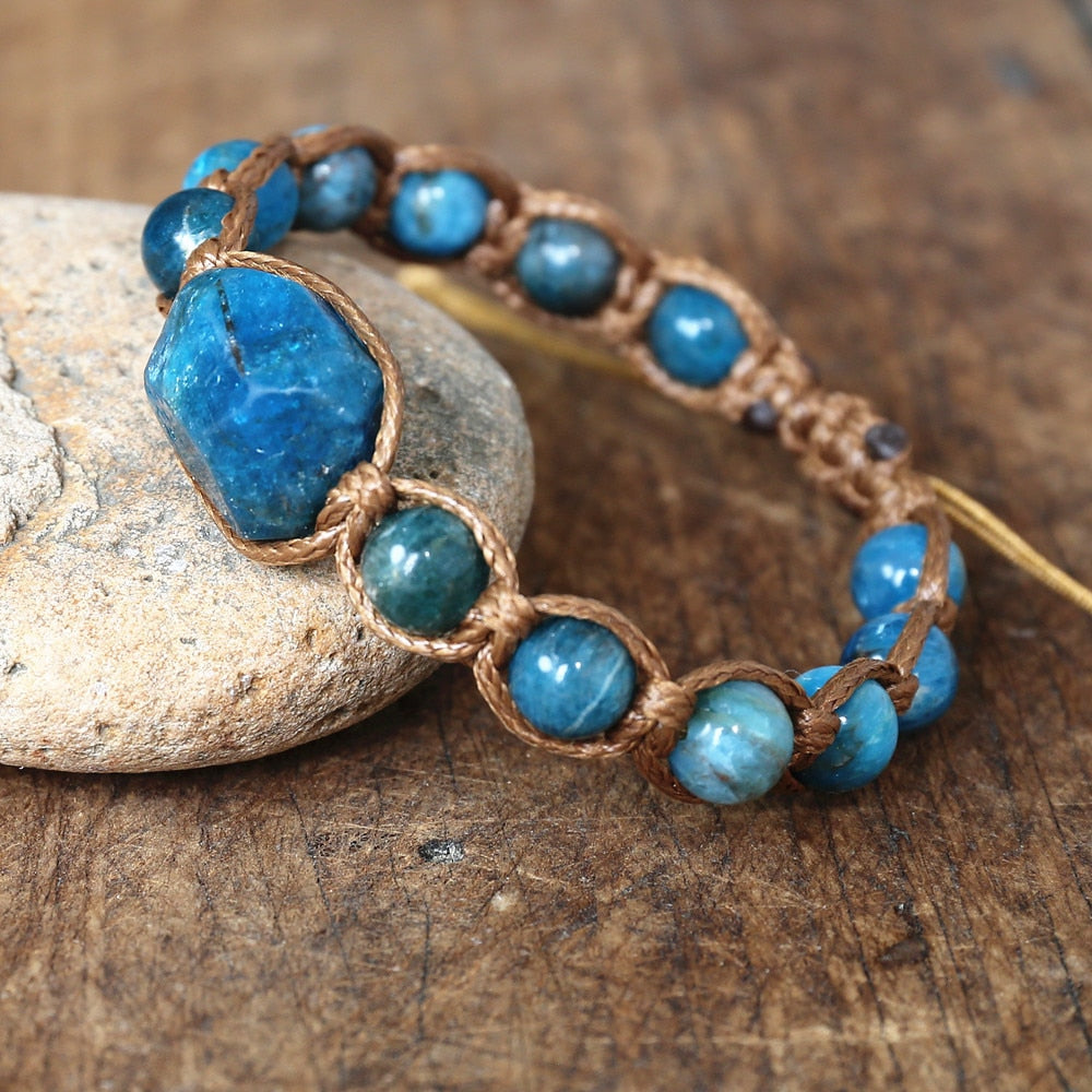 Grounding and Manifestation Apatite Bracelet