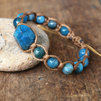 Grounding and Manifestation Apatite Bracelet