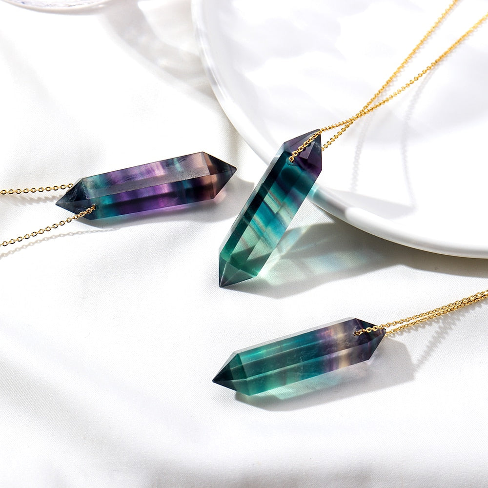 Creative Clarity Rainbow Fluorite Pendant