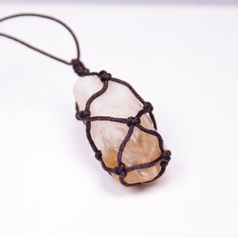 Rays of Abundance Raw Citrine Necklace